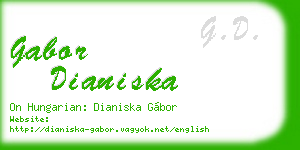 gabor dianiska business card